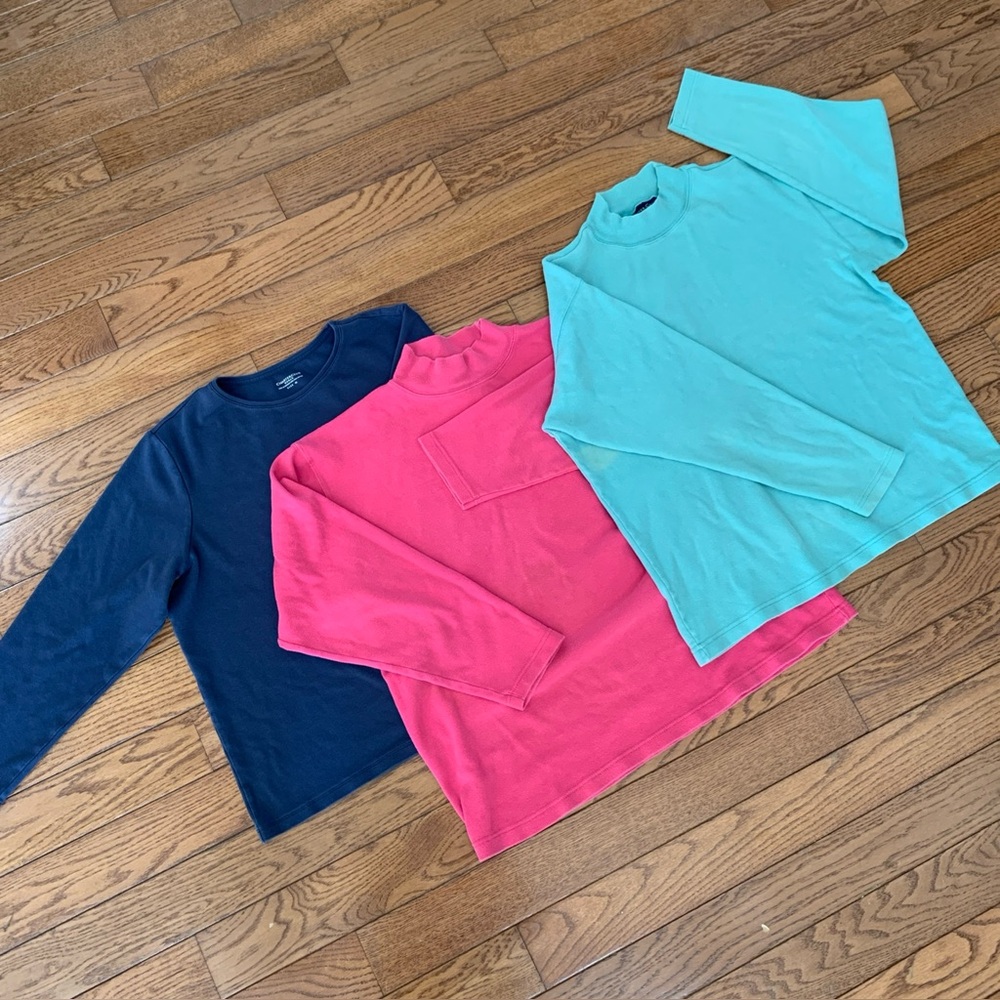 3 Piece Lot Of Charter Club Women’s Base Layer Long Sleeve Shirts Size XL